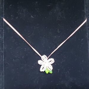 Lenore Solmo Pink Flower Necklace
